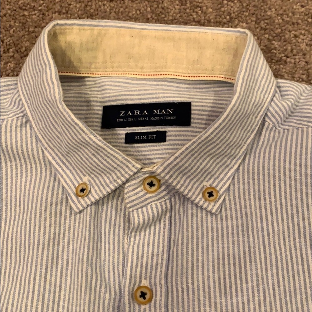 Mens ZARA button down slim fit